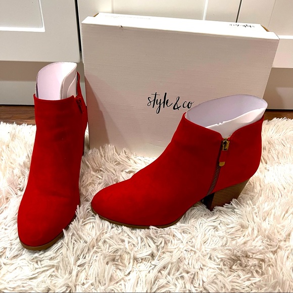 Style & Co. Shoes - Style & Co red boots